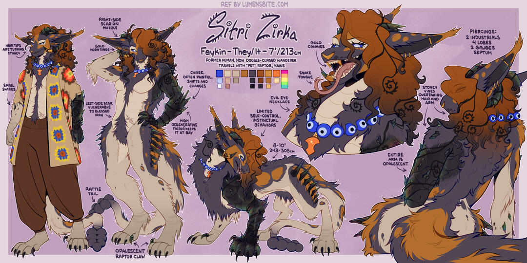 A waist-up sketch of a bunwolf looking edgy with a RBF.