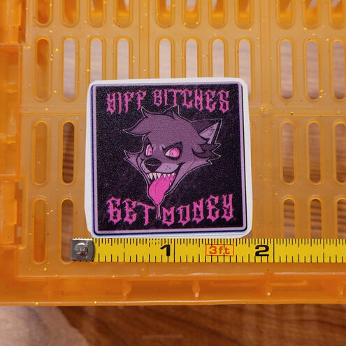 A photo of a wolf sticker.