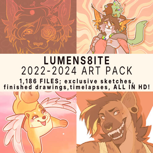 A thumbnail for LUMENS8ITE's 2022-2024 Art Pack that boasts 1,186 files.