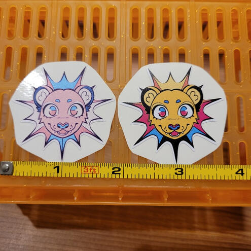 A photo of a sunbeam lion sticker.